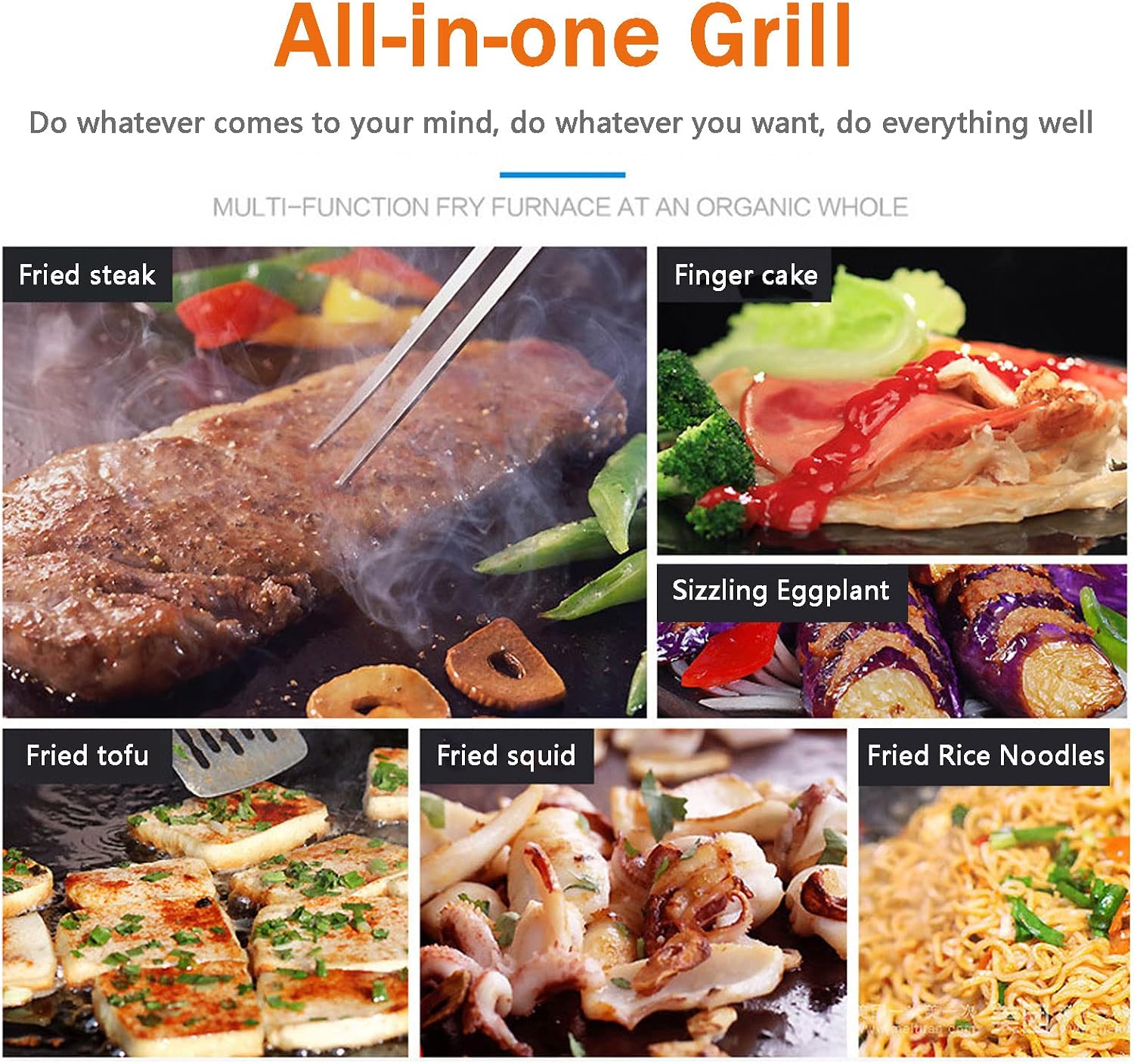 Commercial Electric Griddles, Flat Top Griddle Grill Station, Nonstick Electric Griddle Countertop Hot Plate Commercial Bbq Grill, for Camping, Outdoor, Tailgating, Kitchen, Home, Barbecue,822