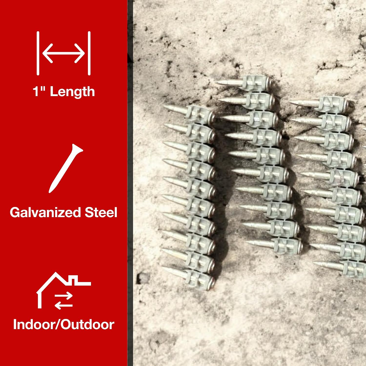 1'' Concrete Nails For Hilti BX4-1,000 X-C B4 MX Concrete Nails Compatible