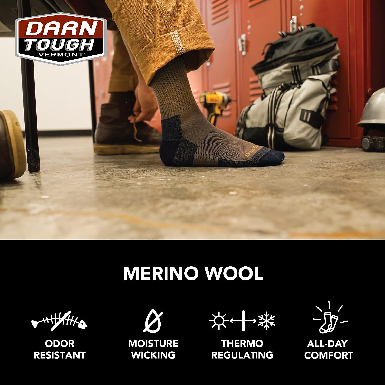 Darn Tough Men's John Henry Boot Sock Cushion (Style 2001) Merino Wool - 6 Pack Special