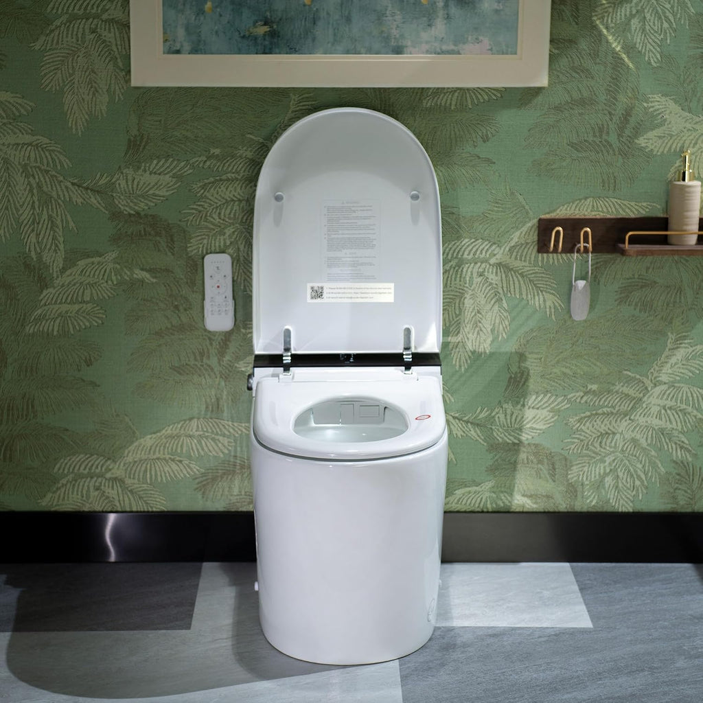 WOODBRIDGE Bidet Smart Toilet with Ultra-quiet&Quick Flush,1000g MaP Flush Score,Foam Shield,ADA Comfort Height,Auto Open/Close,Blackout Flush,Ambient Light,Heated Seat with Fragrance System,GT076