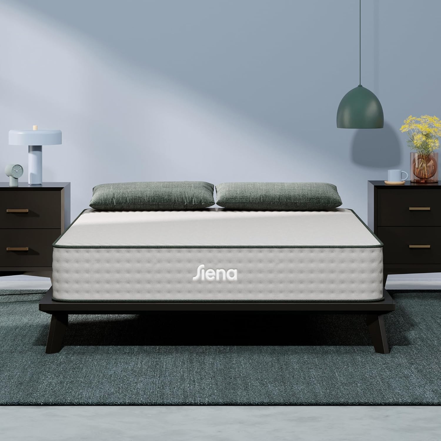 Siena 10' Cal King Hybrid Firm Mattress - Memory Foam & Innerspring System - 180 Night Trial - Premium Pressure-Relieving Layers - 10 Year Warranty - Mattress in a Box - CertiPUR-US Certified