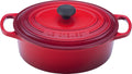 Le Creuset Enameled Cast Iron Signature Oval Dutch Oven, 5 qt, Cerise