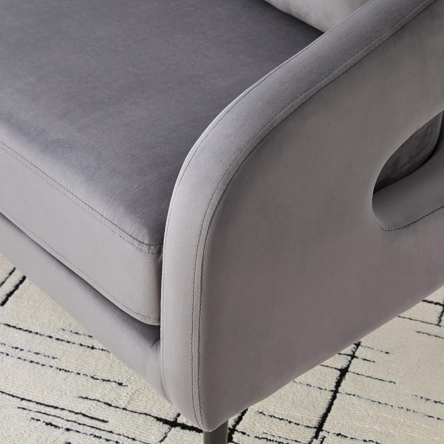 53.7' Modern Velvet Loveseat Sofa with 3 Pillow,Small Comfortable 2 Seat Sofa with Metal Legs, Small Couch for Living Room,Bedroom,Office,Reception,Charcoal