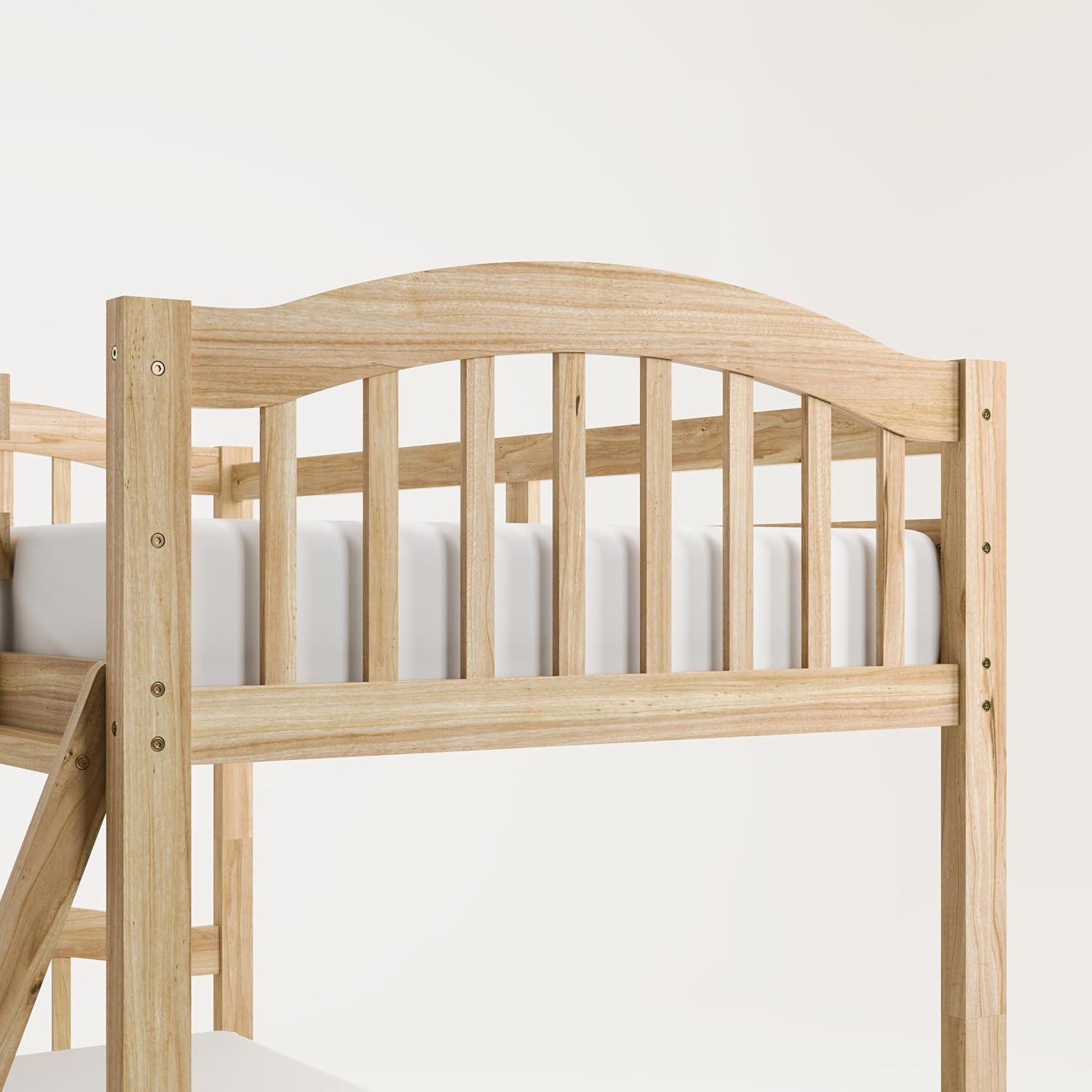 Storkcraft Long Horn Twin-Over-Twin Bunk Bed (Natural) - GREENGUARD Gold Certified, Converts to 2 Individual Twin beds