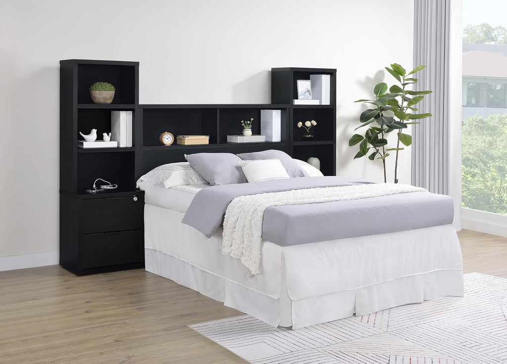 Coaster Home Furnishings Westpark 3-Piece Full Bedroom Set Bookcase Headboard Black 315851F-SET