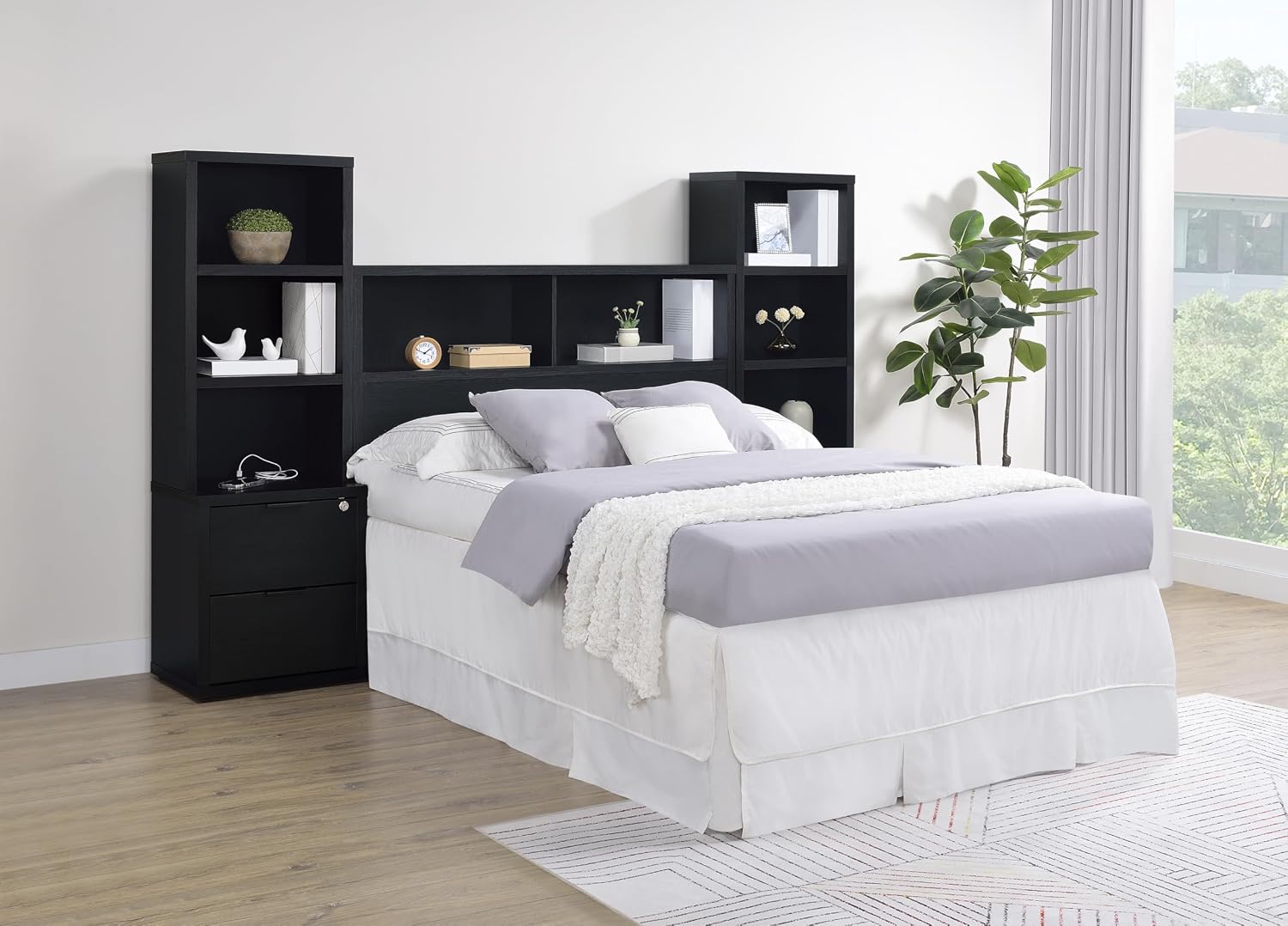 Coaster Home Furnishings Westpark 3-Piece Full Bedroom Set Bookcase Headboard Black 315851F-SET