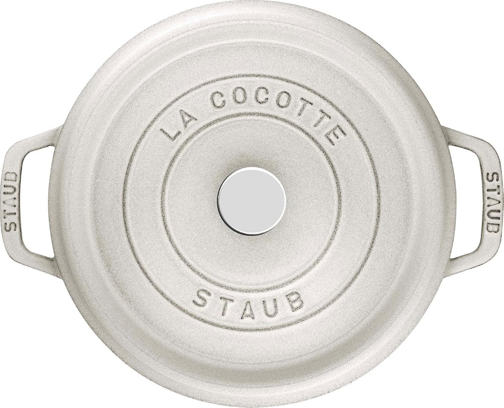 Staub Cast Iron 2.75-qt Round Cocotte - White Truffle