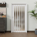 Enhanced Double-Layer Accordion Doors 24'-36' x 80', with Upgraded Roller & Handle & Complete Hardware, Interior Multifold Folding Doors for Closet & Pantry, Easy Installation