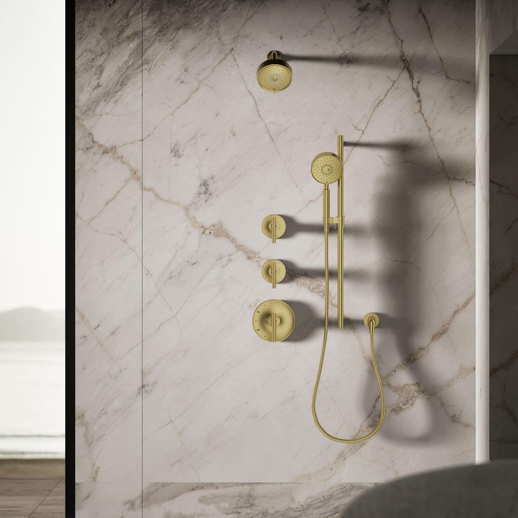 Kohler 22170-2MB Purist® Three-function showerhead, 2.5 gpm, Vibrant Brushed Moderne Brass