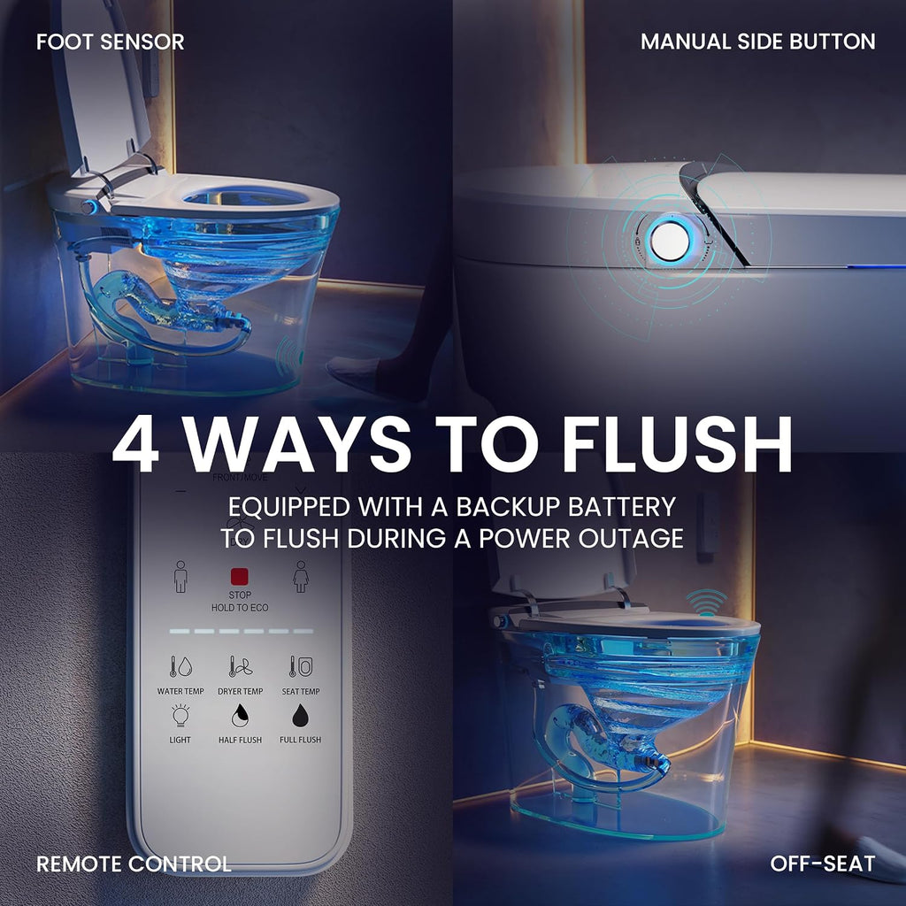 Swiss Madison Avancer SM-ST060 Smart Toilet One Piece Tankless Toilet with Bidet Built in, Touchless Vortex™ Dual-Flush 1.1/1.6 gpf