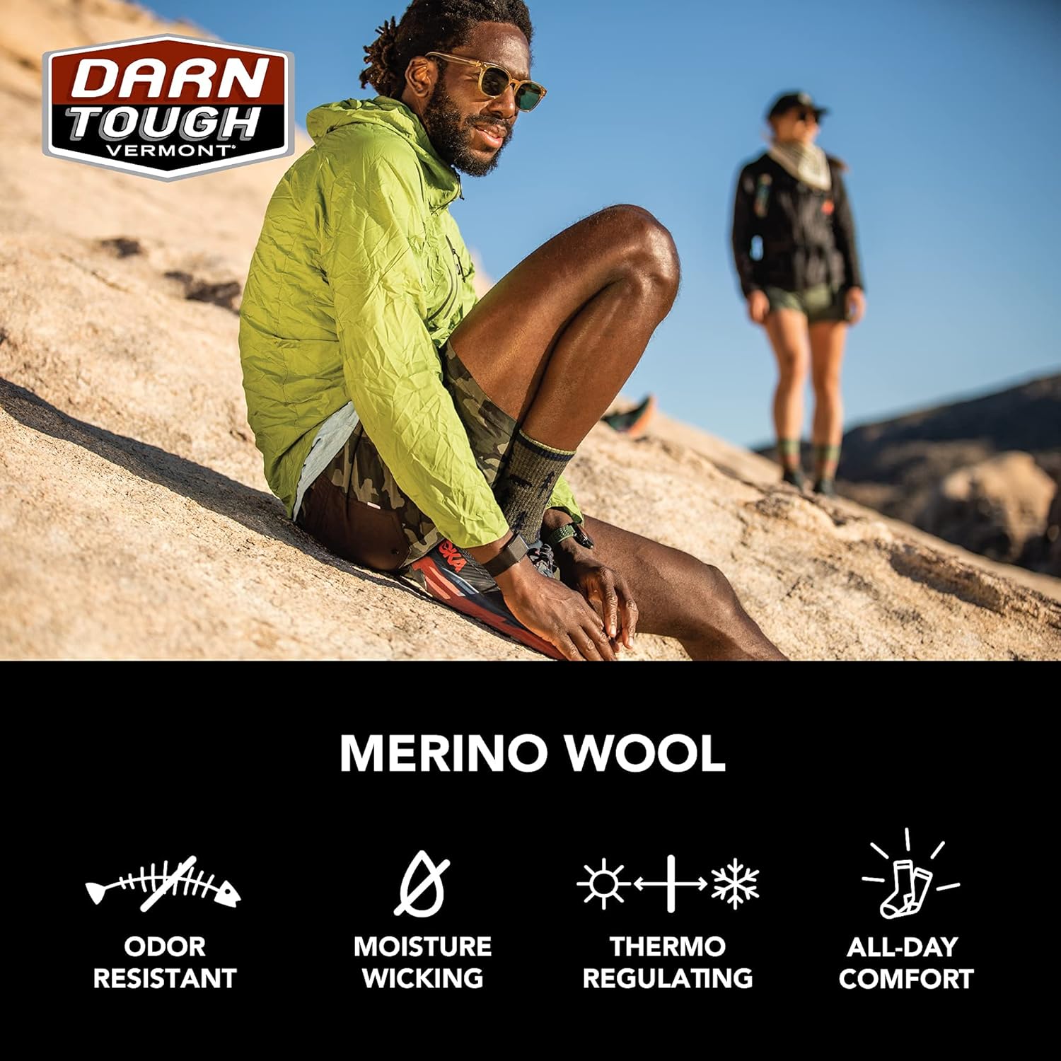 Darn Tough Men's Hiker Book Sock Full Cushion (Style 1405) Merino Wool - 6 Pack Special