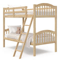 Storkcraft Long Horn Twin-Over-Twin Bunk Bed (Natural) - GREENGUARD Gold Certified, Converts to 2 Individual Twin beds
