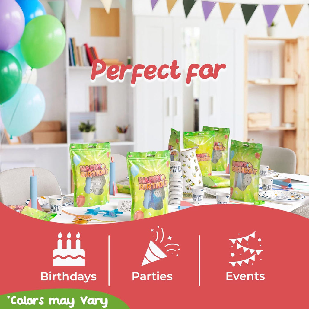 Crown Display Premade Goodie Bags for Kids Birthday Party Favor Bags 40 Happy Birthday Pre Filled Party Favors for Kids Bag Goodie Bag Stuffers Fidget Toys & Small Toys goodie bags for Boys & Girls