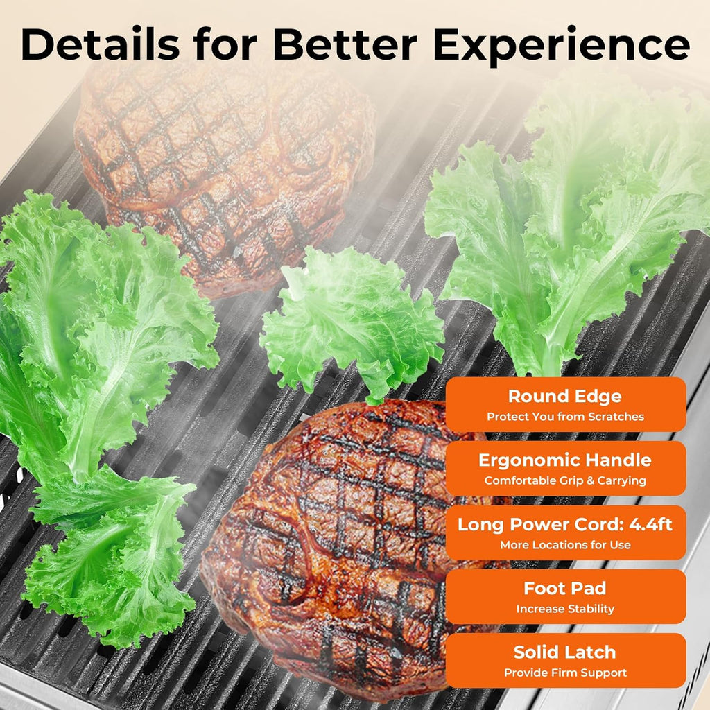 21' Gas Grill, 60TU/hr Commercial Countertop Gas Grill 2 Burner Gas Propane Flattop BBQ Stove Natural/Propane gas Radiant Char Broiler Grill with Adjustable Temperature for Garden Patio