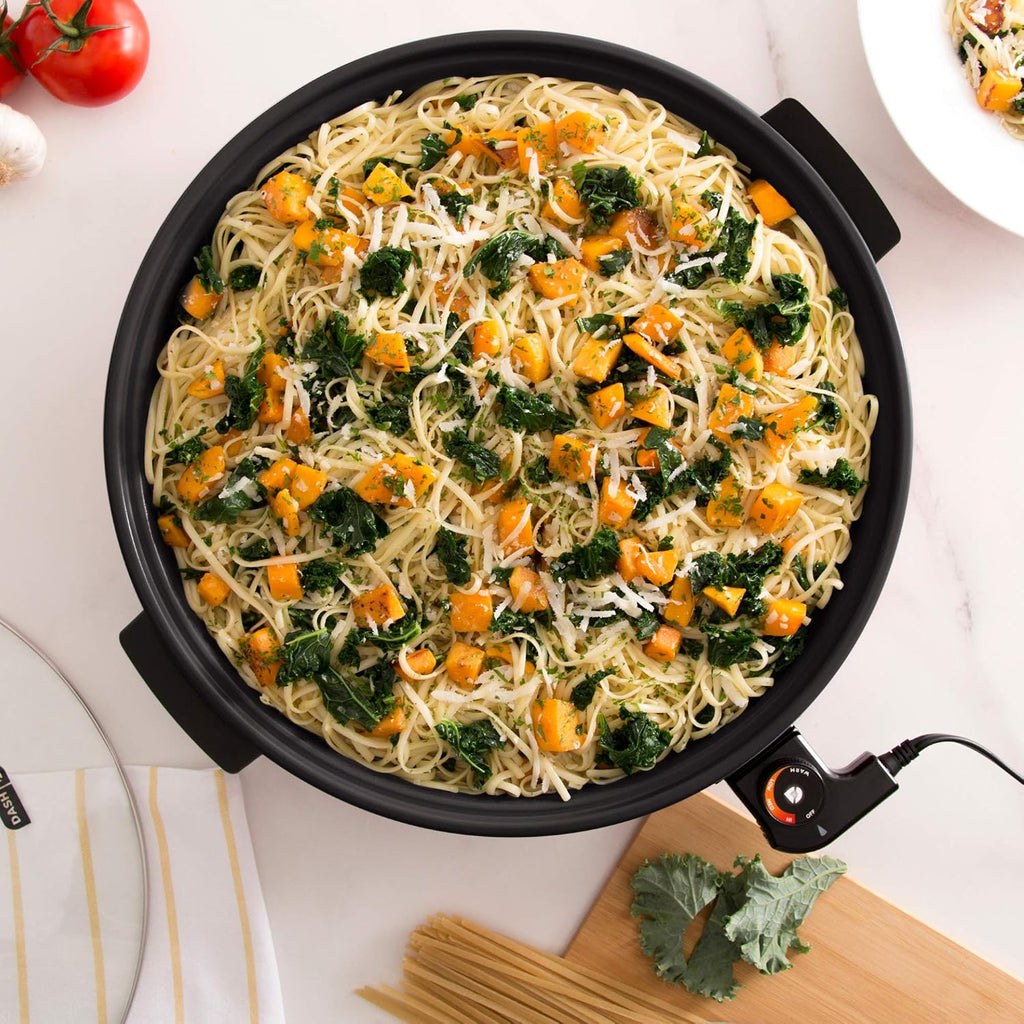 Dash 14' Electric Skillet, 20 Cup + 1500W 20'x10.5' Griddle with Nonstick Surfaces, Recipe Books