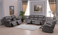 Betsy Furniture 3PC Faux Leather Reclining Couch Set, Living Room Furniture Set, Sofa, Loveseat, Glider, 8018 Multiple Colors (Gray, Sofa+Loveseat+Chair) | 8018