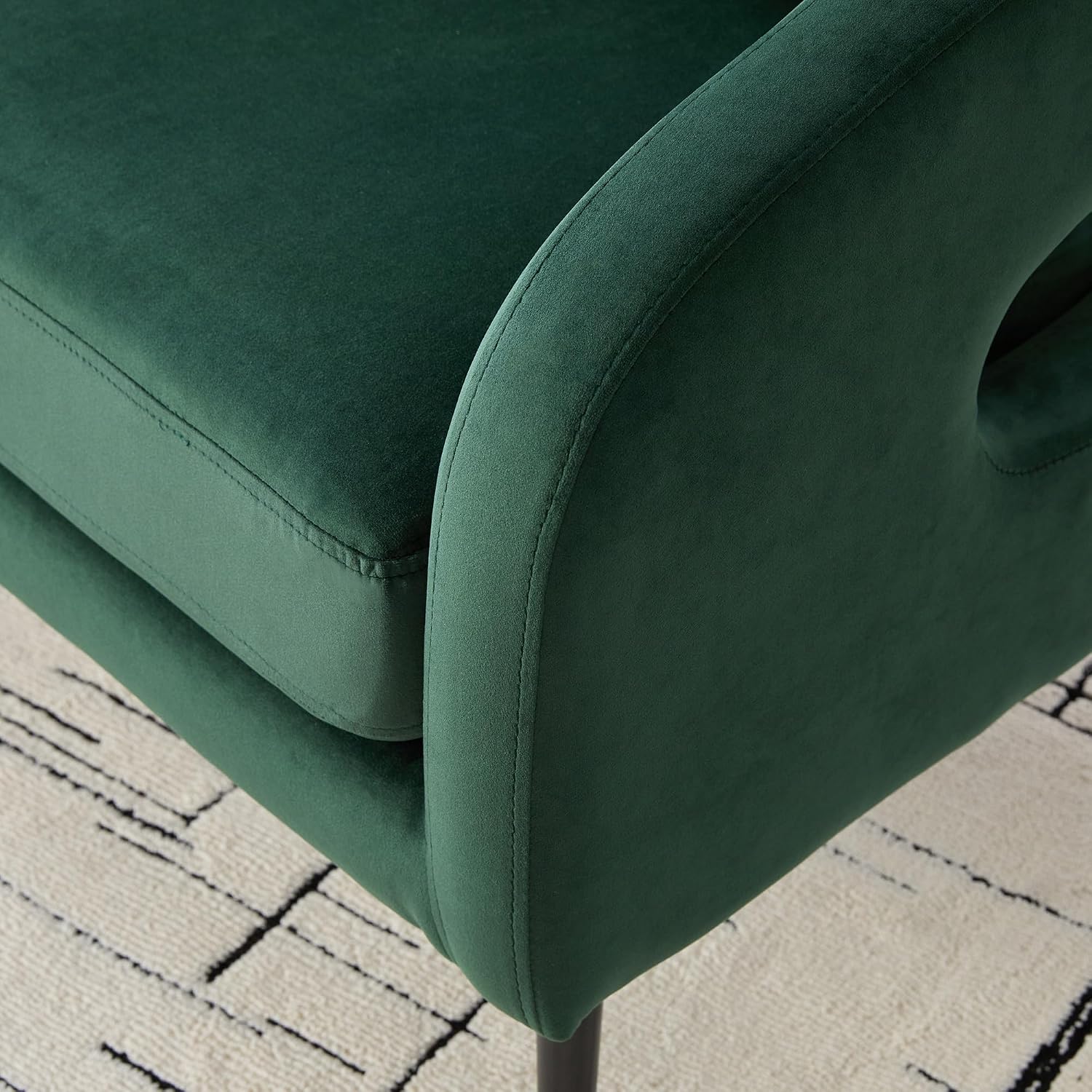 53.7' Modern Velvet Loveseat Sofa with 3 Pillow,Small Comfortable 2 Seat Sofa with Metal Legs, Small Couch for Living Room,Bedroom,Office,Reception,Green