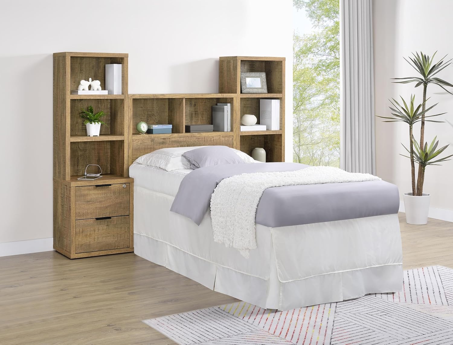 Coaster Home Furnishings Westpark 3-Piece Twin Bedroom Set Bookcase Headboard Mango 315901T-SET