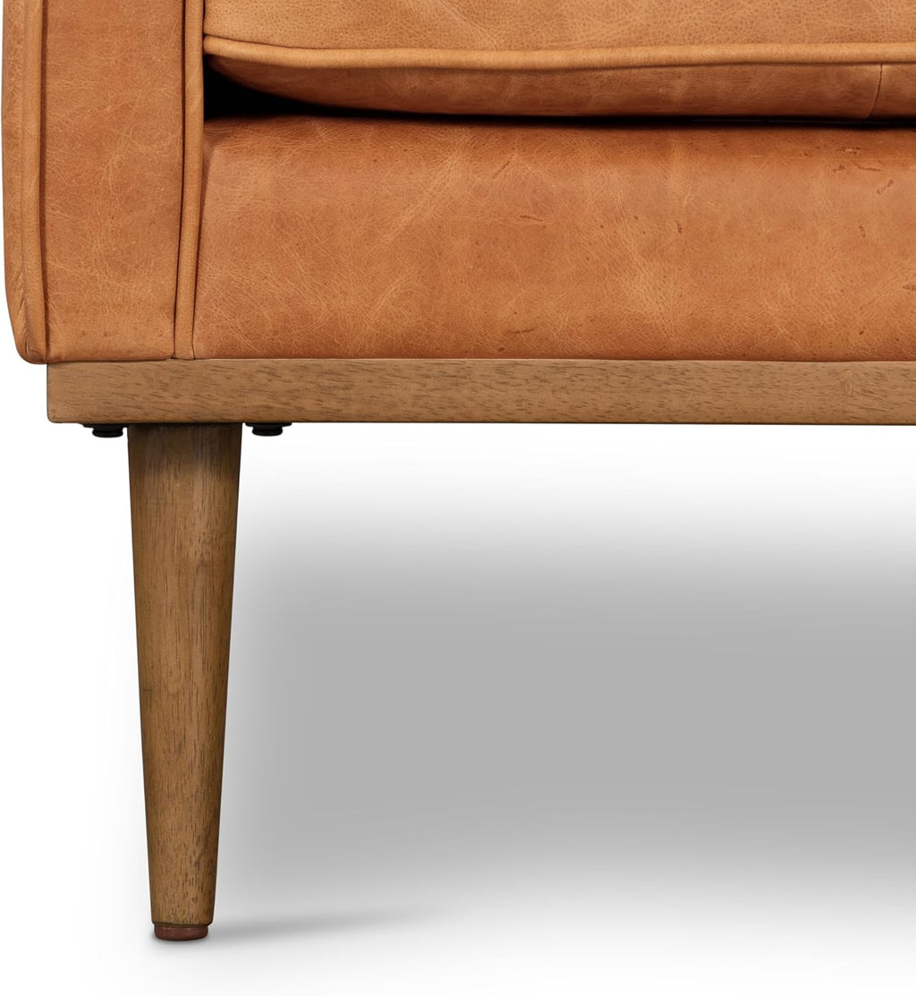 Gus Lounge Chair in Cognac Tan