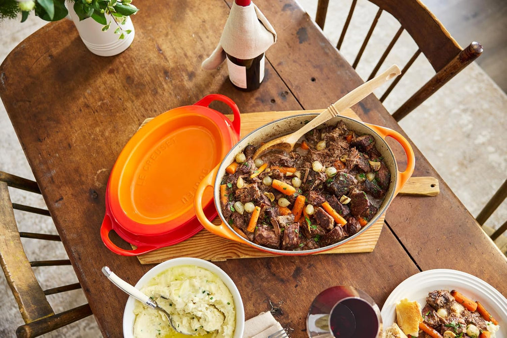 Le Creuset Enameled Cast Iron Traditional Oval Doufeu, 7.25 qt., Oyster