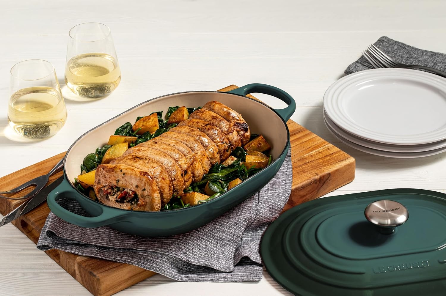 Le Creuset Enameled Cast Iron Signature Oval Casserole, 3.75 qt., Peche