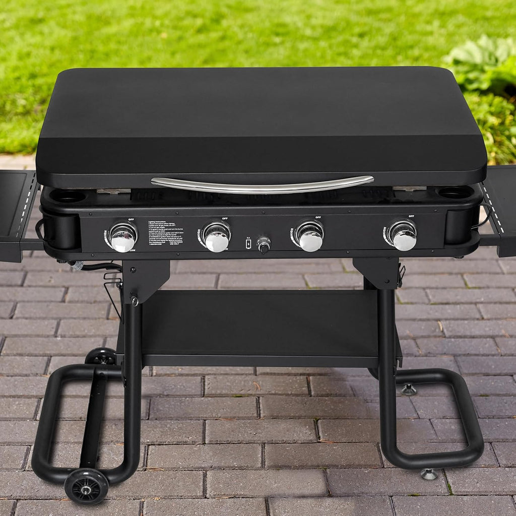 Stanbroil Hard Cover Hood 36 Inch Hard Top Lid for Cuisinart CGG-0036 36' 4 Burner Gas Griddle, Powder Coated Steel Griddle Lid with Handle, Black