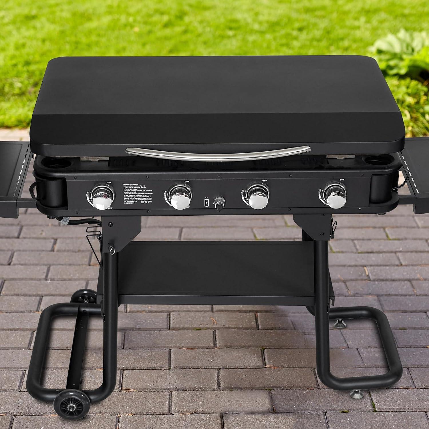 Stanbroil Hard Cover Hood 36 Inch Hard Top Lid for Cuisinart CGG-0036 36' 4 Burner Gas Griddle, Powder Coated Steel Griddle Lid with Handle, Black