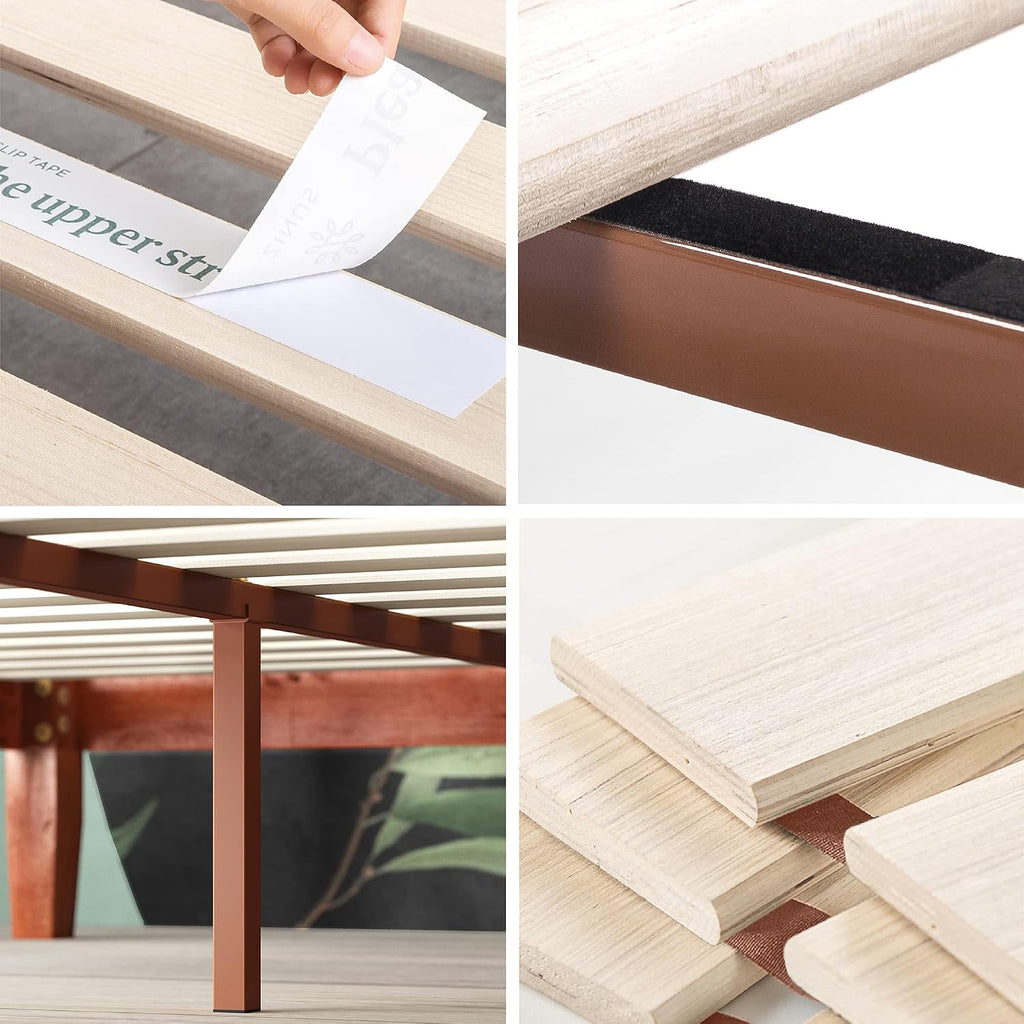 Zinus Wen Wood Platform Bed Frame/Solid Wood Foundation/Wood Slat Support/No Box Spring Needed/Easy Assembly, Full