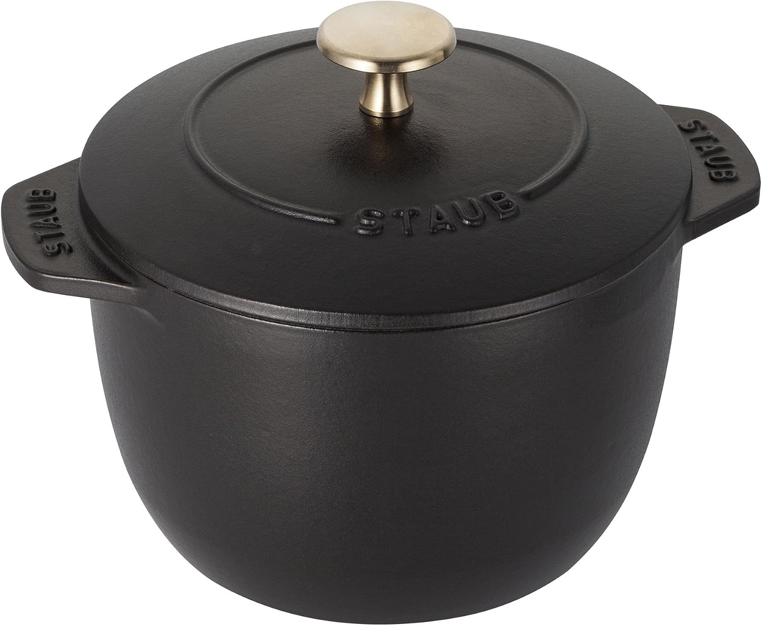 Staub Cast Iron Petite French Oven, Dutch Oven, 1.5-quart, serves 2, Made in France, Matte Black
