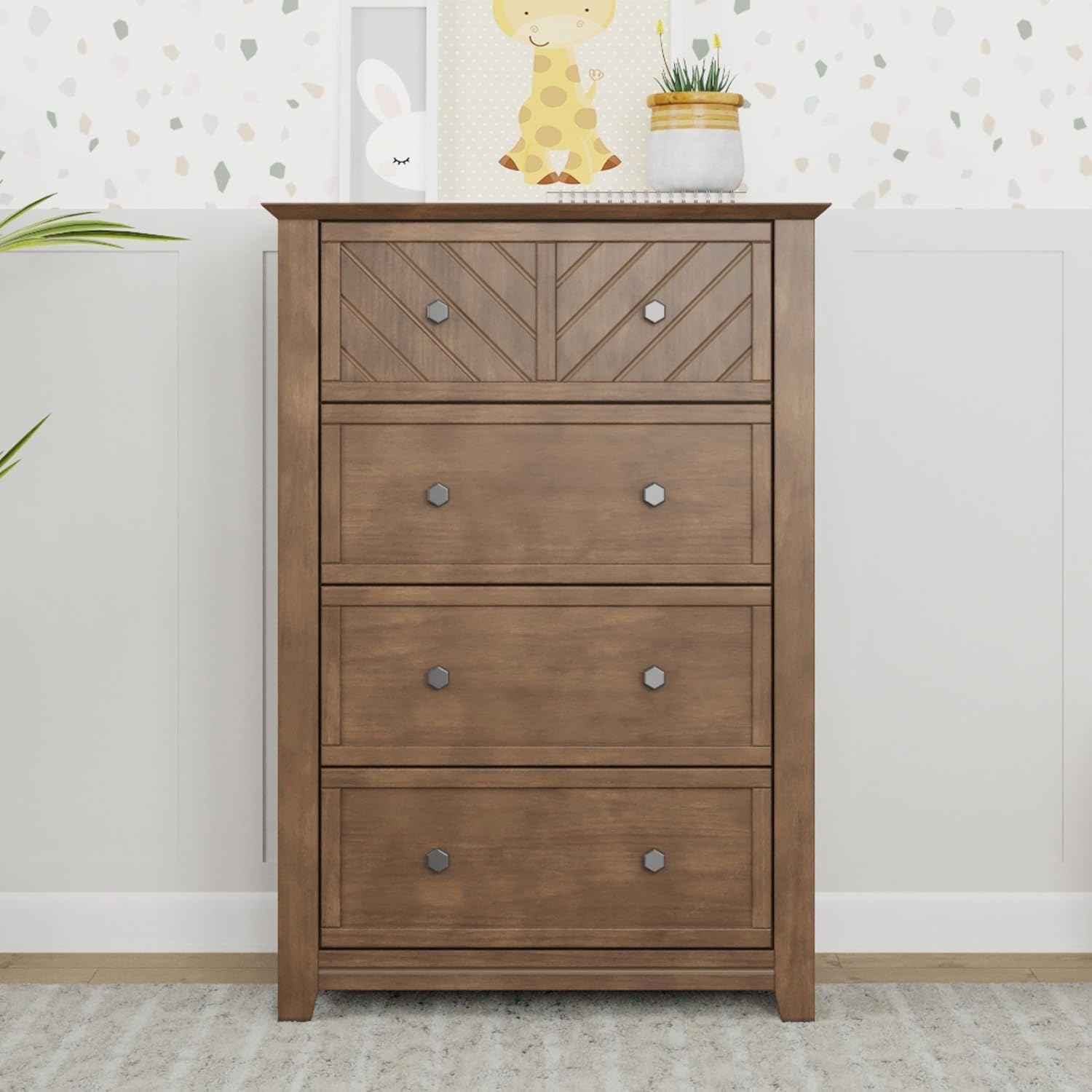 Child Craft Atwood Design 4-in-1 Convertible Baby Crib Nursery Furniture Set, Baby Bed, 3 Drawer Dresser and Chest Drawer, for Babies, Toddlers and Kids Bedroom (3 Piece - Cocoa Bean Brown)