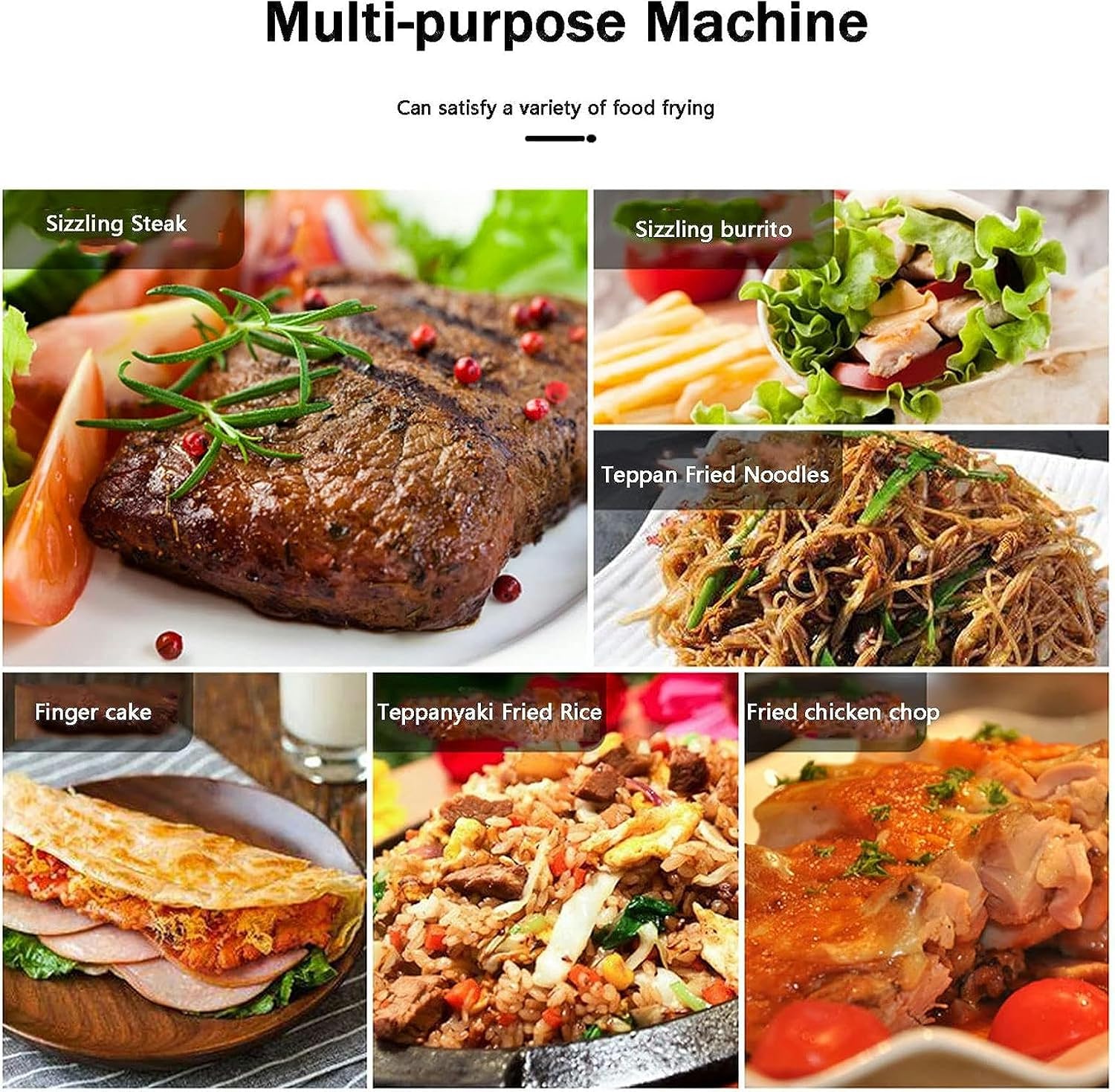 Electric Griddles, Large Electric Griddle Hot Cooking Plate, 220-240V Commercial Stainless Steel Efficient Nonstick Adjustable Countertop Hot Plate BBQ Grill for Barbecue Omelette Fried Food