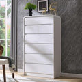Aitjunz Modern 7 Drawers Dresser for Bedroom, 55' Tall Dressers & Chest of Drawers w/Curved Profile Design, Wood Mid Century Vertical Storage Dressers Organizer for Bedroom, Living Room, White