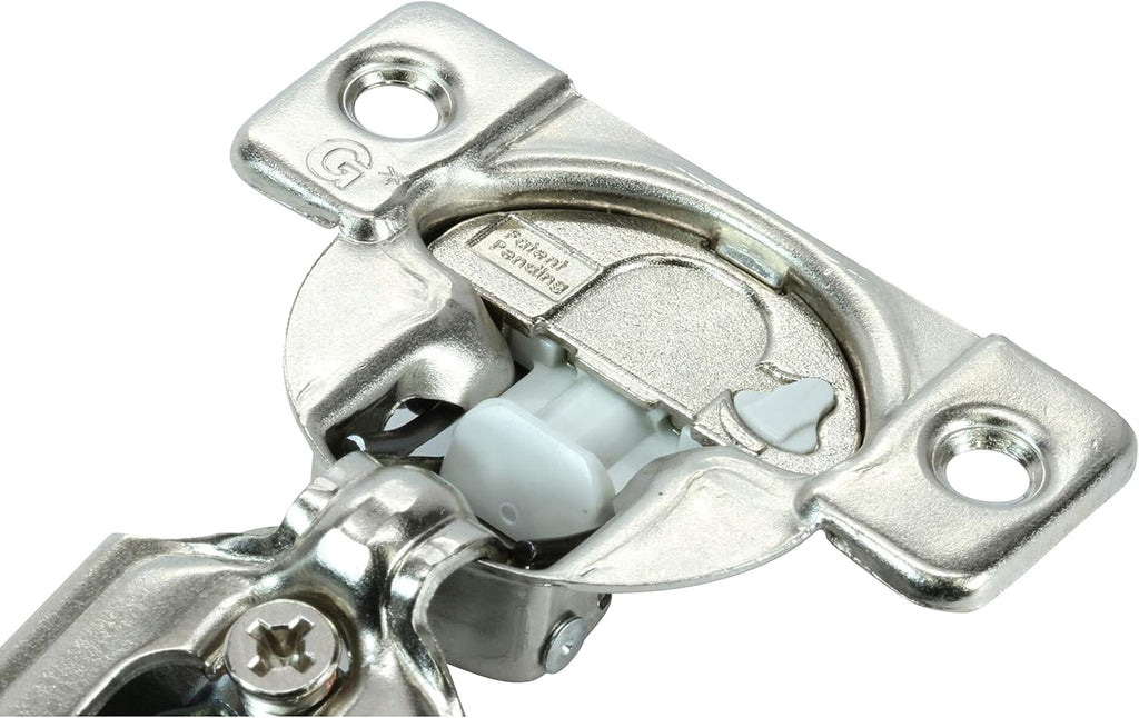 Rok Hardware 75 Pack Grass TEC 864 108 Degree 1/4' Overlay 3 Level Soft Close Screw On Compact Cabinet Hinge 04429A-15 3-Way Adjustment 45mm Screw Hole Pattern