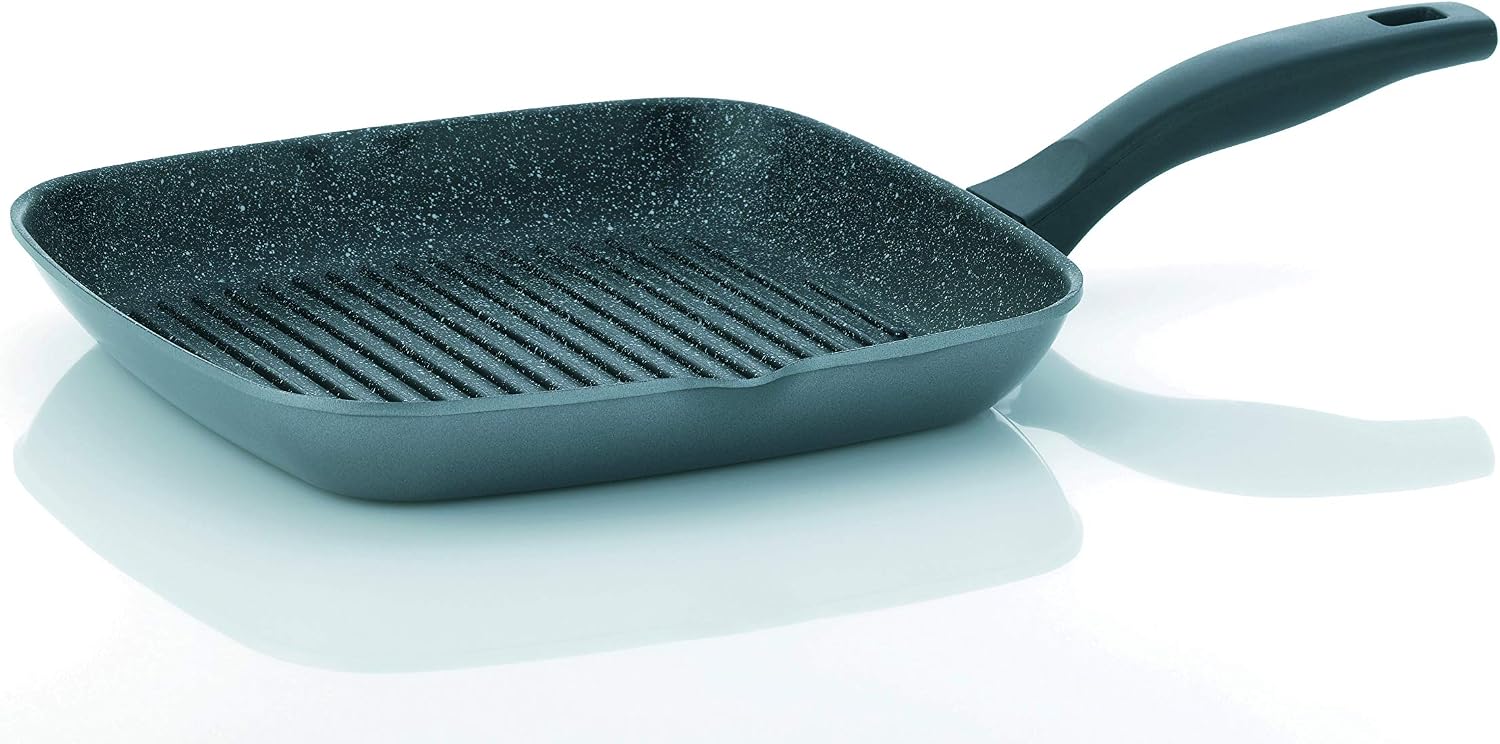 Kela Square Griddle pan Stoneline 28x28cm of Aluminium, Cast, Black, 28 x 28 x 4 cm