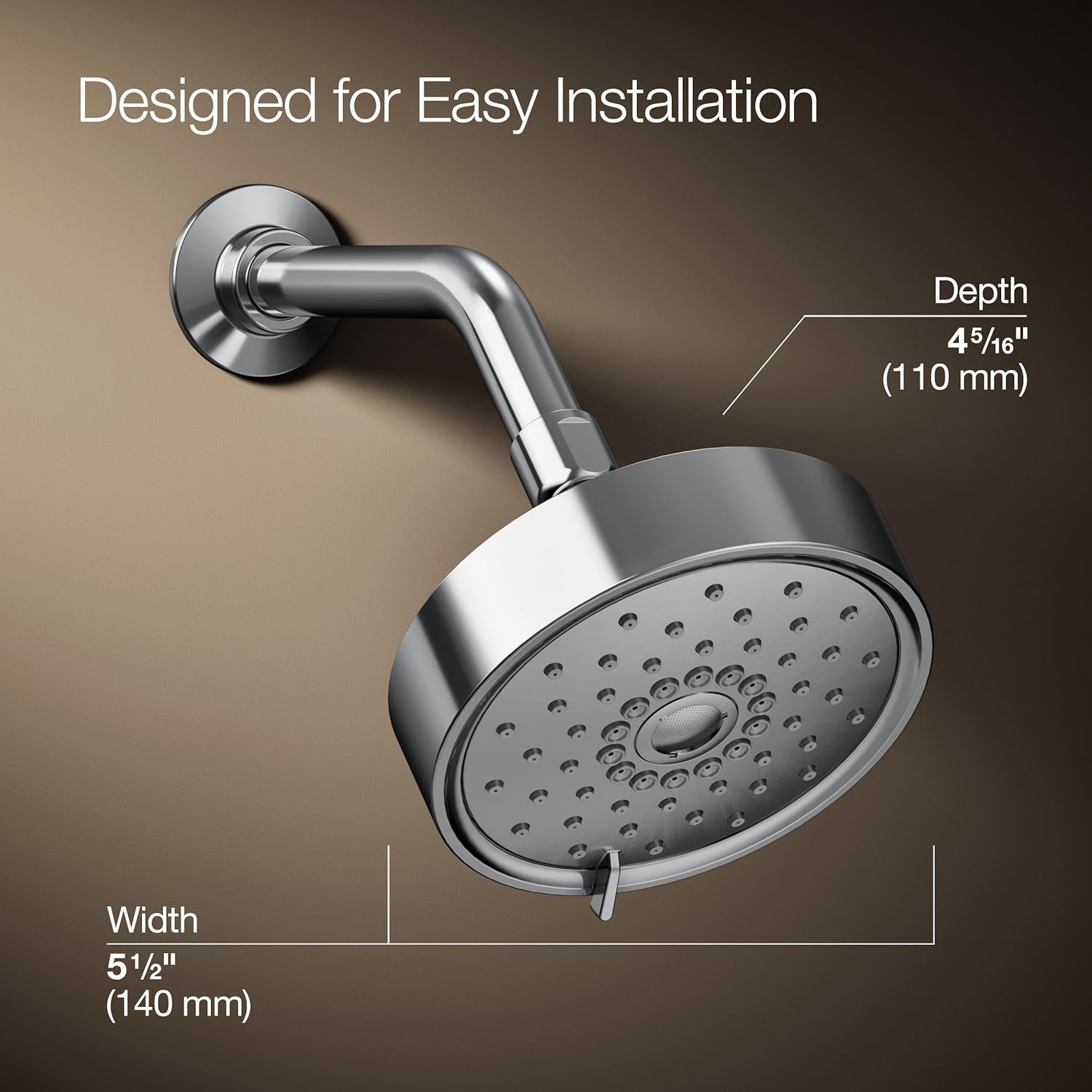 Kohler 22170-CP Purist® Three-function showerhead, 2.5 gpm, Polished Chrome