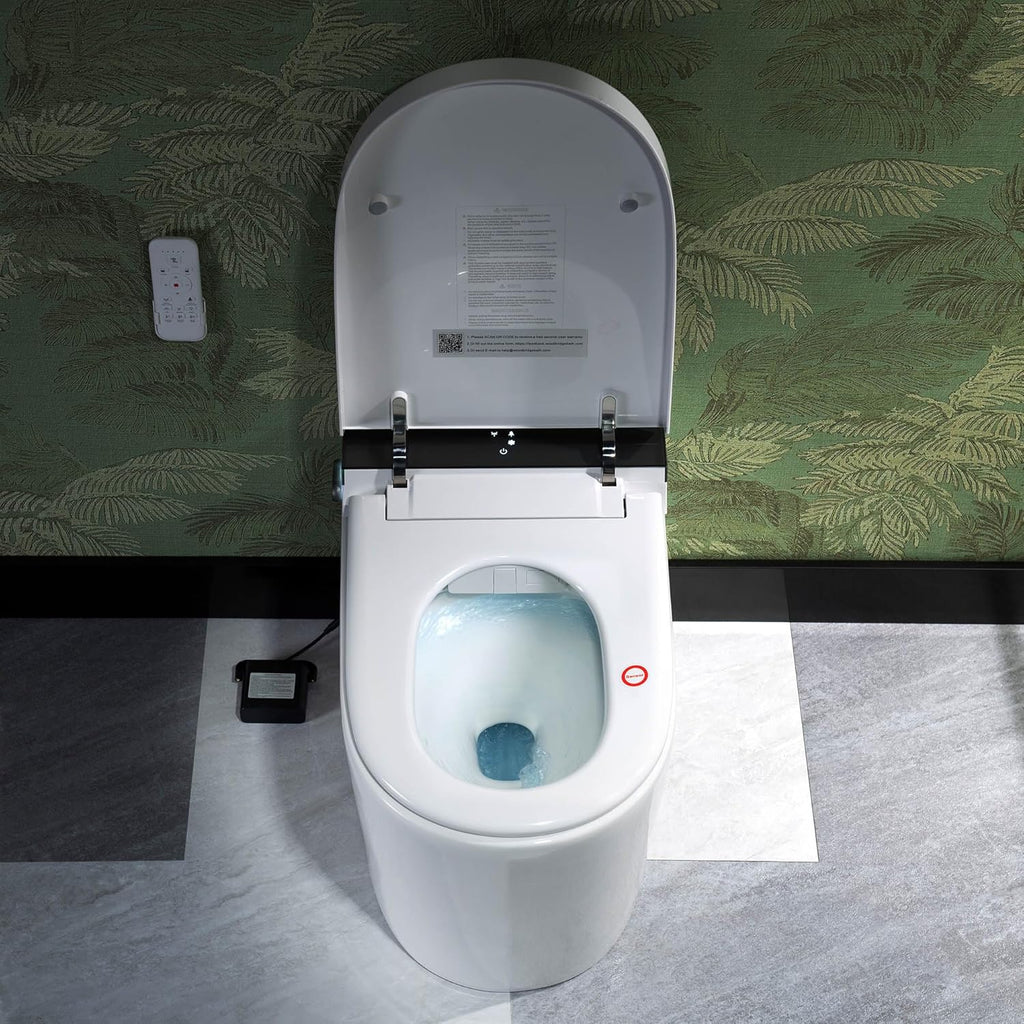 WOODBRIDGE Bidet Smart Toilet with Ultra-quiet&Quick Flush,1000g MaP Flush Score,Foam Shield,ADA Comfort Height,Auto Open/Close,Blackout Flush,Ambient Light,Heated Seat with Fragrance System,GT076