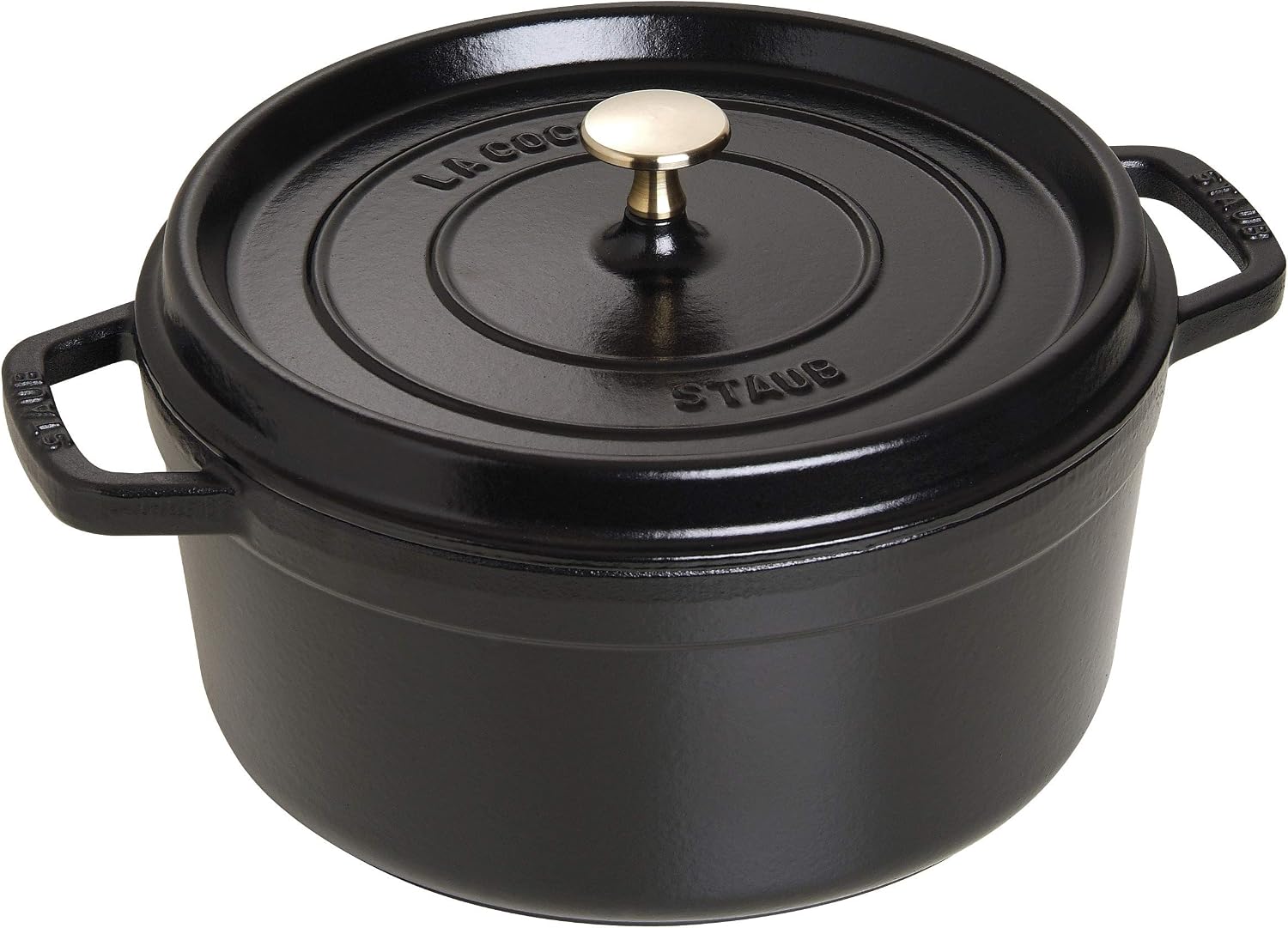 Staub Round Cocotte - 5.5Qt - Black Matte