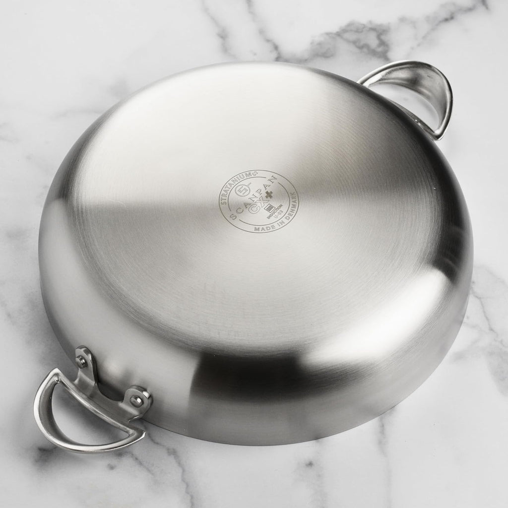 Scanpan CX+ 12.5' Braiser - 5.5-quart - Stratanium Plus Nonstick Chef's Pan - 5-ply Stainless Steel