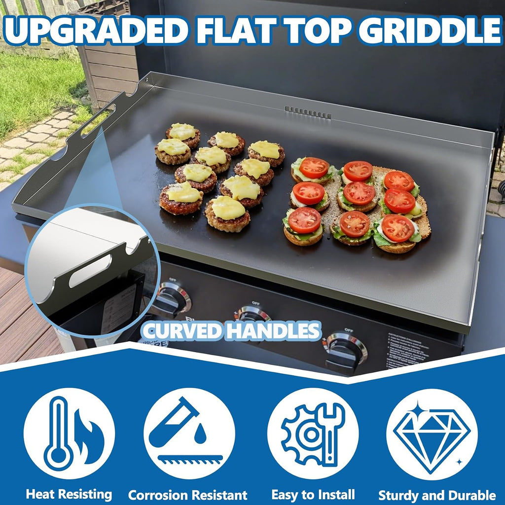 SafBbcue Upgrade 36' Griddle Replacement Top for Blackstone 36 inch 4 Burner Grill 1565 1841 2149 1560 1836 1984 Replacement Parts, 36 inch Flat Top Griddle with Handy Handle, Heavy Carbon Steel