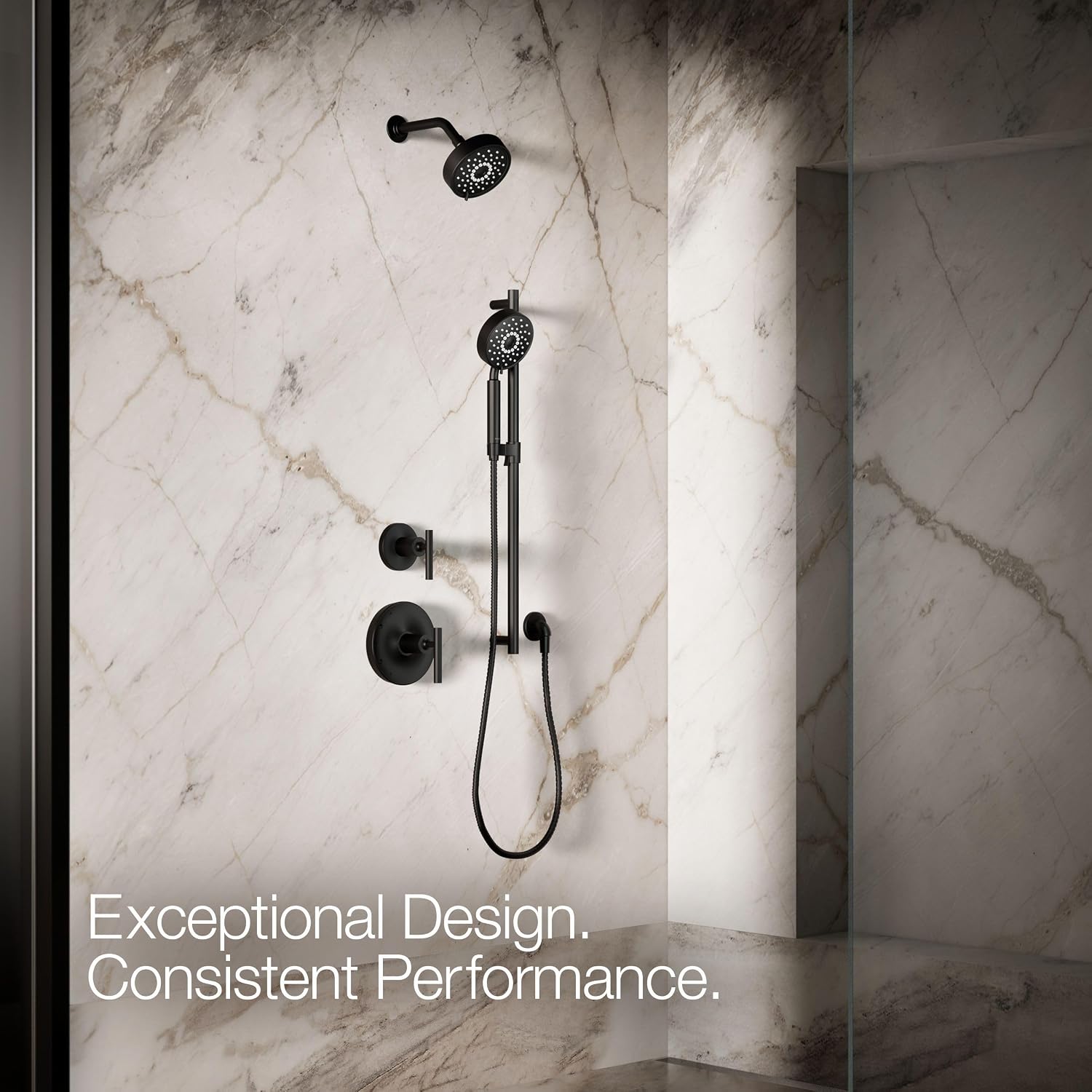 Kohler 22166-BL Purist® Four-function handshower, 2.5 gpm, Matte Black