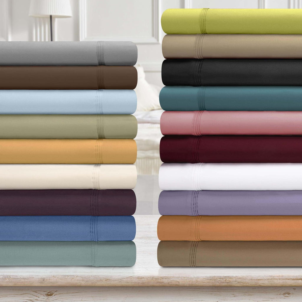 Superior Egyptian Cotton 4 Piece Sheet Set, 650 Thread Count, Eco-Friendly, Sustainable Sheets, Ultra-Soft Basics, Solid, Deep Pocket Fitted Sheet, Flat Sheet, Pillowcases, California King, Black