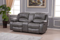 Betsy Furniture Faux Leather Reclining Loveseat with Console, Storage Space, 8018 Multiple Colors (Gray, Loveseat)