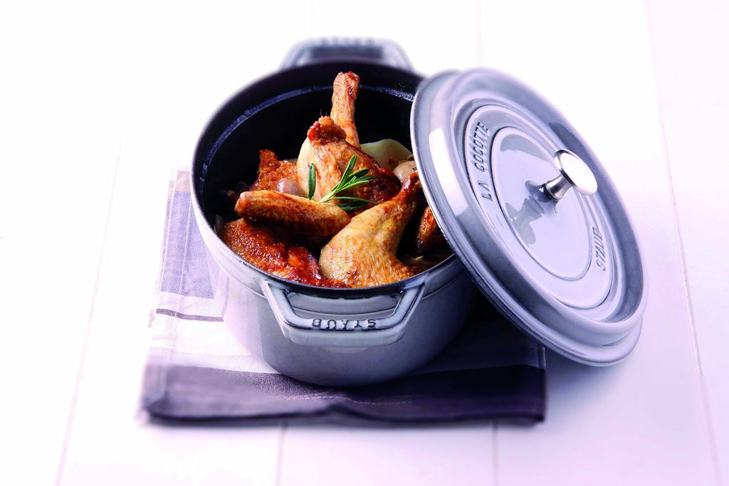 Staub La Cocotte Oval 40509-477 Pico Cocotte Oval Gray 5.9 inches (15 cm) Small, Both Handed Casting, Enameled Pot, Induction Compatible, Japanese Authentic Product