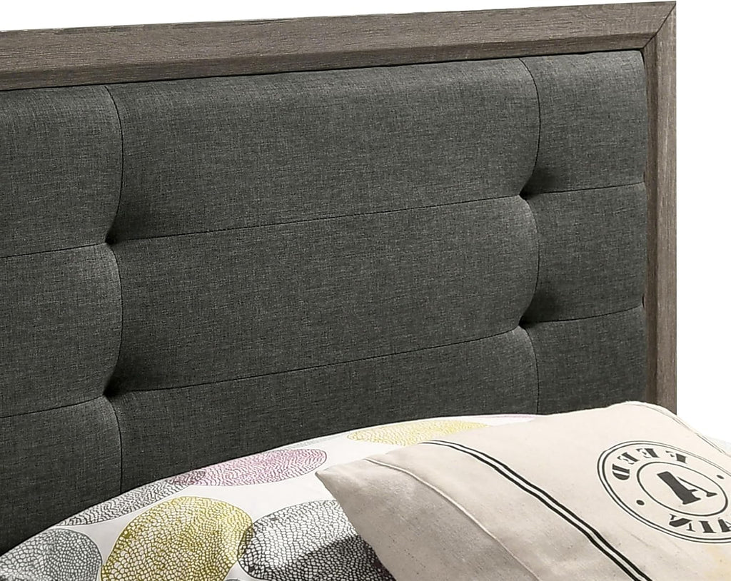 Furniture of America Livorn 3-Piece Gray Wood Bedroom Set - Twin + 2 Nightstands