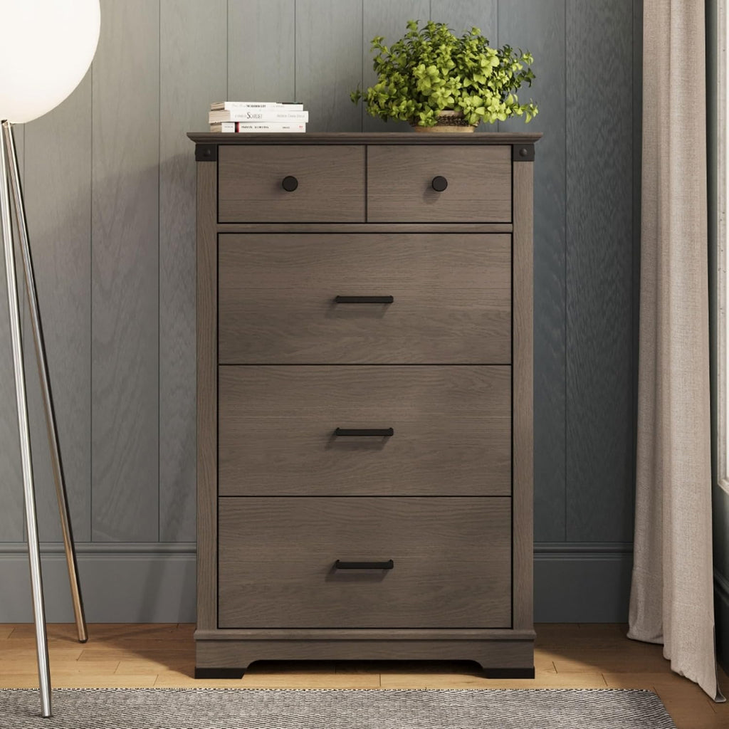 Child Craft Redmond Full Panel Crib, Dresser and Chest Nursery Set, 3-Piece, Includes 4-in-1 Convertible Crib, Dresser and Chest, Grows with Your Baby (Dapper Gray)