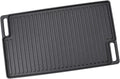 Cast Iron Reversible Grill Griddle, Non Stick Flat Top with Handles for Oven, Stovetop, and Grill