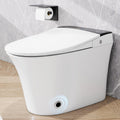 Heated Seat Smart Toilet without Bidet, One Piece Tankless Toilet with Auto and Foot Sensor Flush, Night Light, Power Outage Flushing, Soft Close Cover