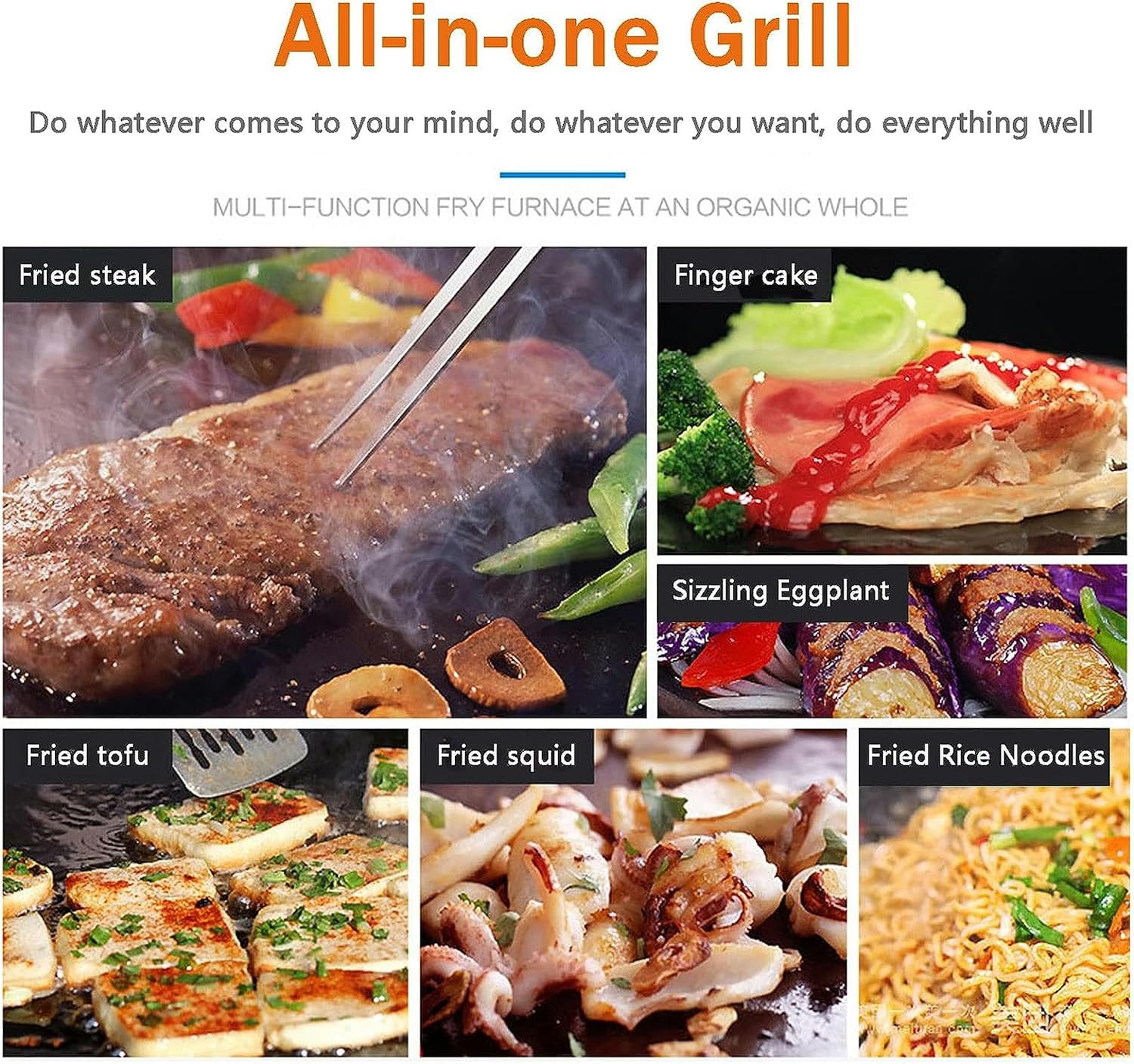 Commercial Electric Griddle Stainless Steel Full Flat Hotplate BBQ Hotplate, Large Griddle Hot Cooking Plate with Temperature Control, Efficient Nonstick Electric Griddle for Home Barbecue