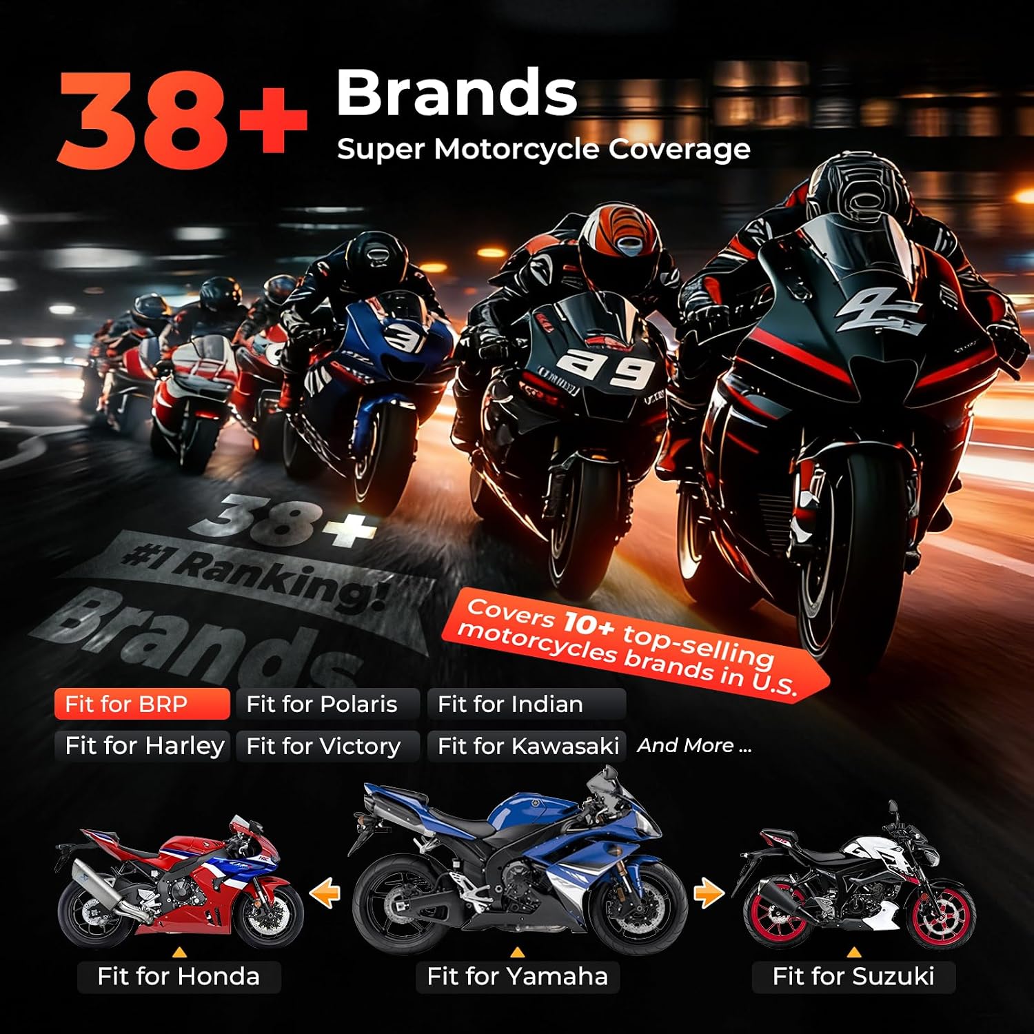 Launch CRP129 MT Pro Motorcycle Scanner, OE All System Bidirectional Active Tests, Resets for Harley Honda Yamaha Kawasaki Indian Suzuki Polaris Victory, 38+ Brands, 11 Languages, 2 Years Upgrades