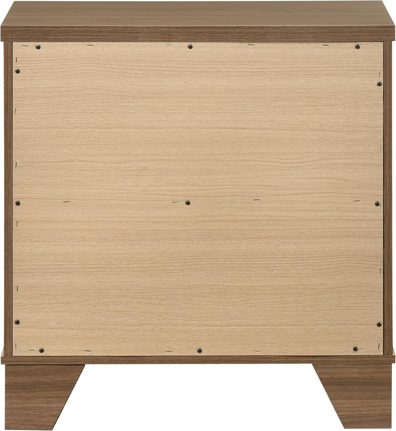 Furniture of America Nomal Modern Solid Wood 5-Piece Bedroom Set with Recessed Panel Headboard Bed, Metal Center Glide on Nightstands and Dresser with Mirror, Box Spring Needed, Queen, Chestnut Brown